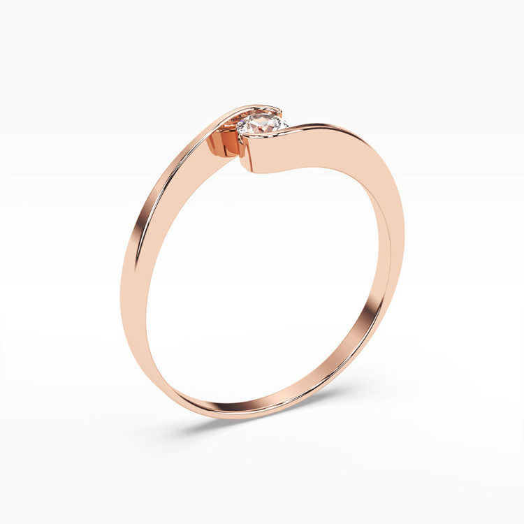 Pierścionek zaręczynowy z diamentem