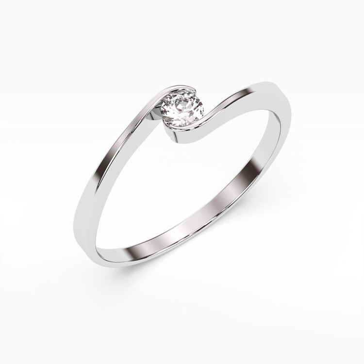 Pierścionek zaręczynowy z diamentem