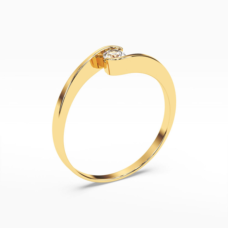 Pierścionek zaręczynowy z diamentem