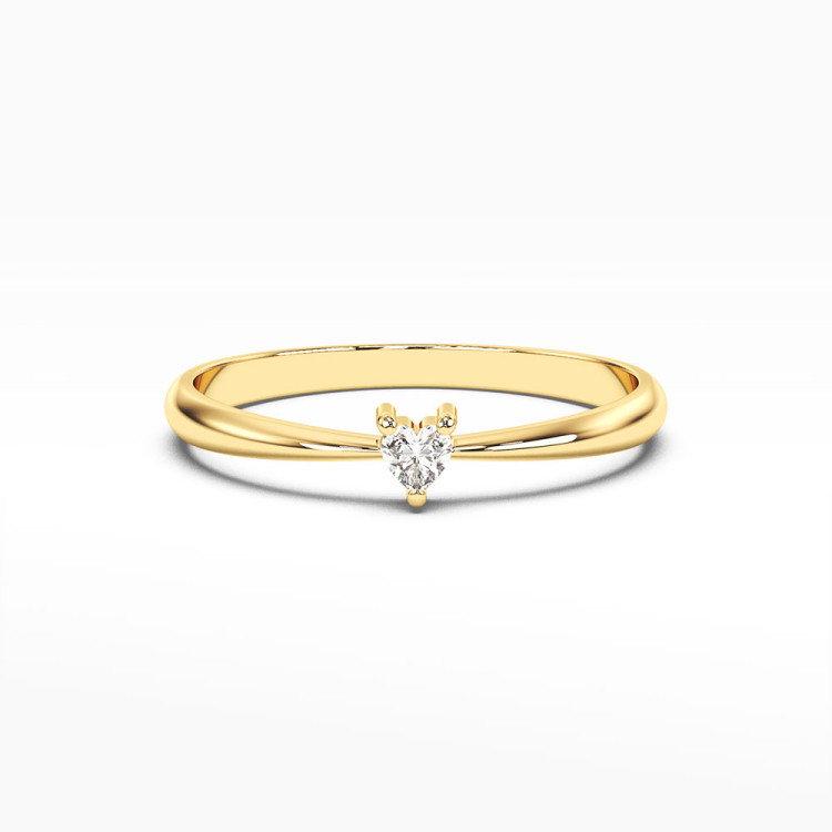 Pierścionek z diamentem w kształcie serca