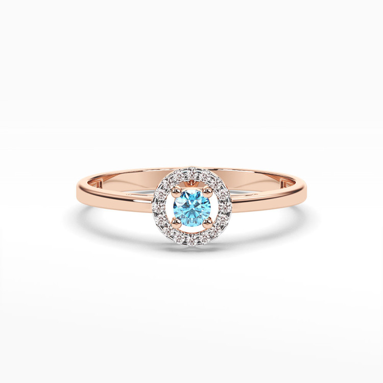 Pierścionek ze złota z topazem i diamentami