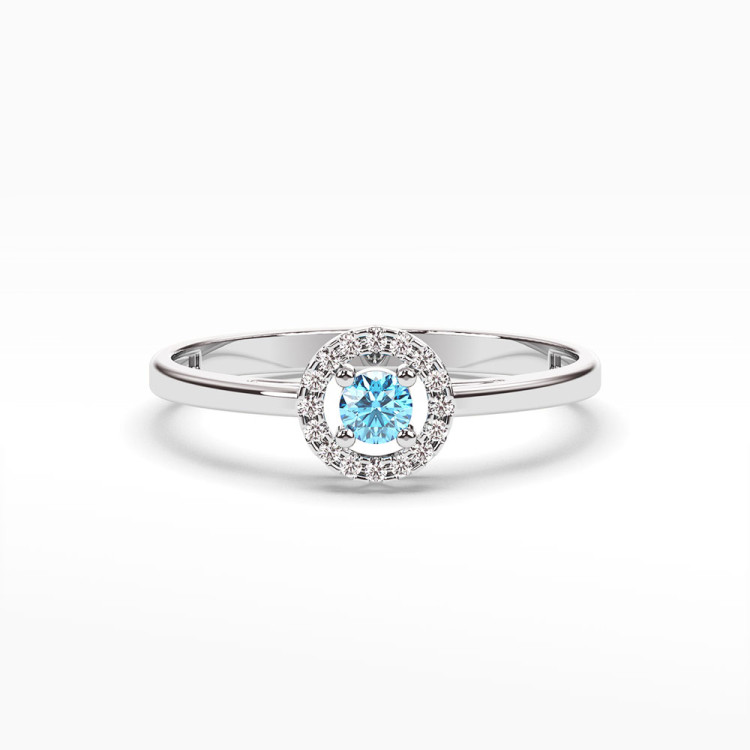 Pierścionek ze złota z topazem i diamentami