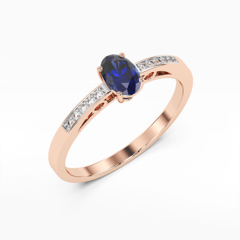 Pierścionek zaręczynowy z szafirem
