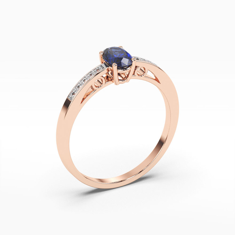 Pierścionek zaręczynowy z szafirem