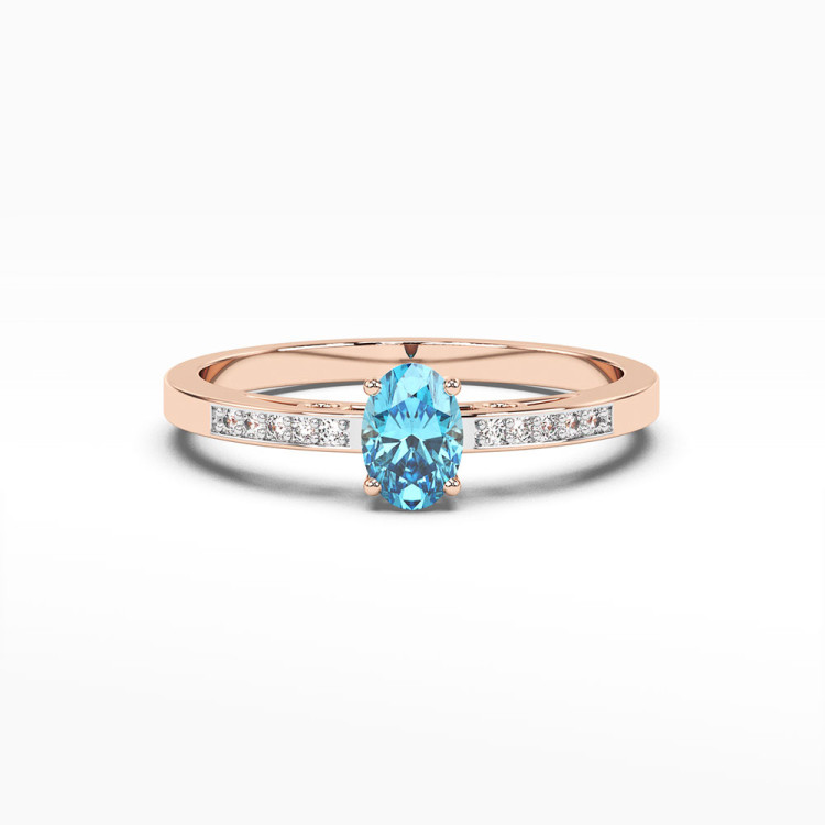 Złoty pierścionek z topazem