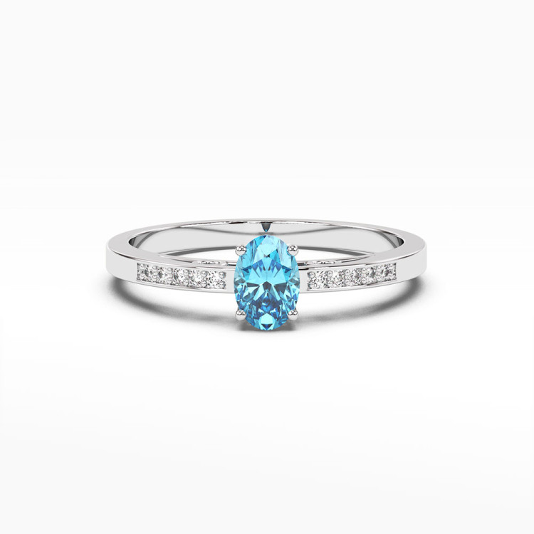 Złoty pierścionek z topazem