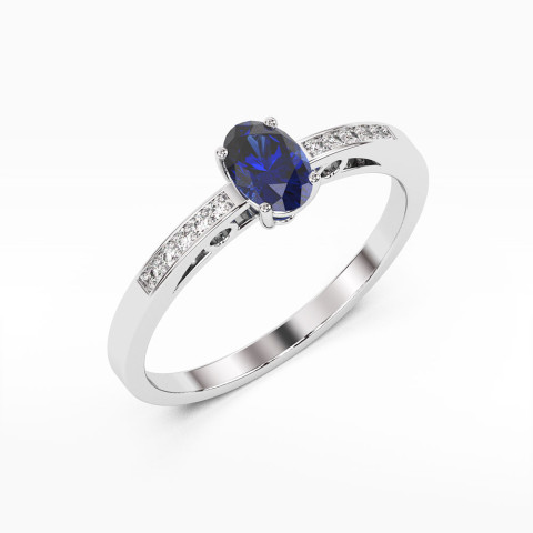 Pierścionek zaręczynowy z szafirem
