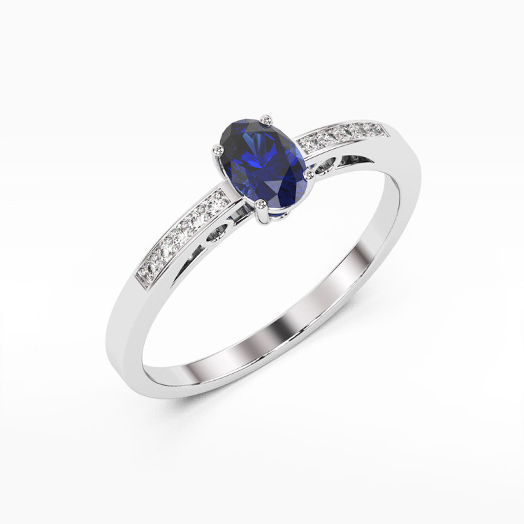 Pierścionek zaręczynowy z szafirem