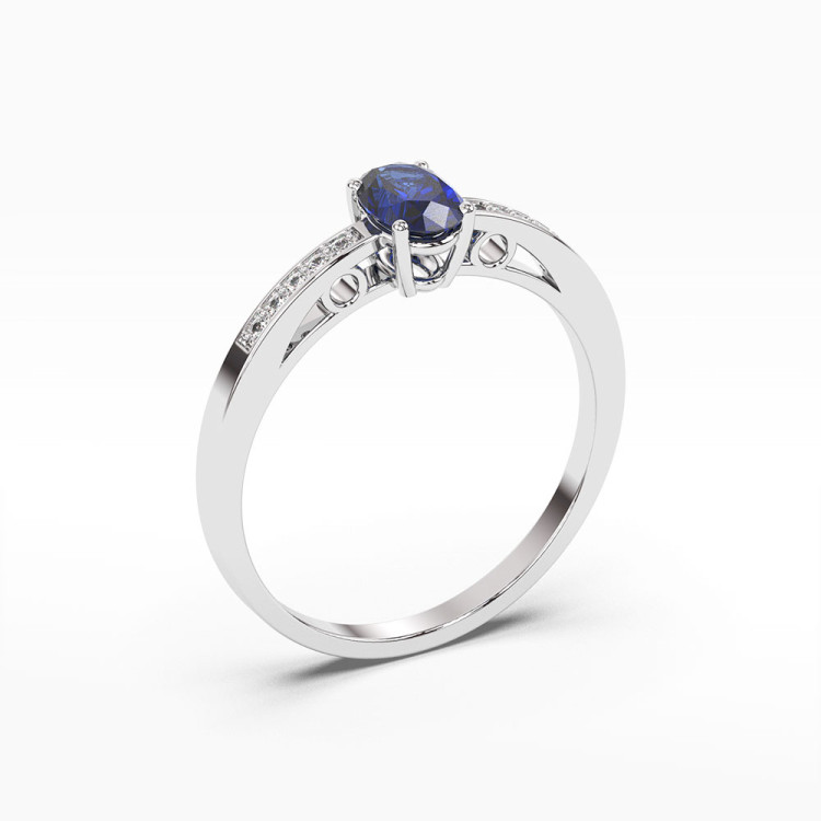 Pierścionek zaręczynowy z szafirem