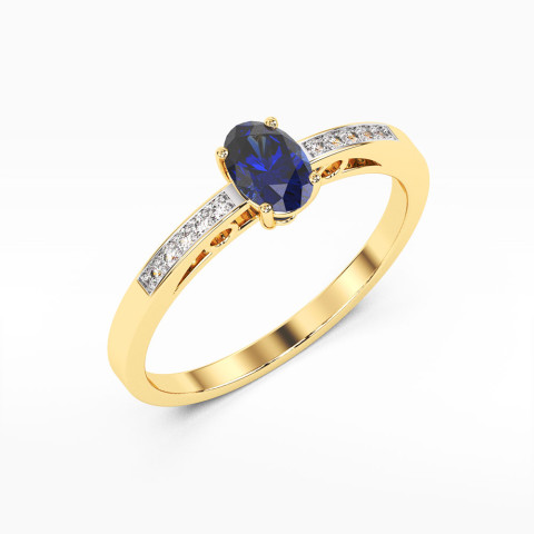 Pierścionek zaręczynowy z szafirem
