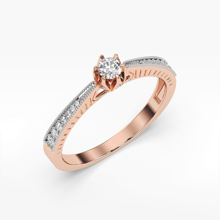 Pierścionek zaręczynowy z diamentami