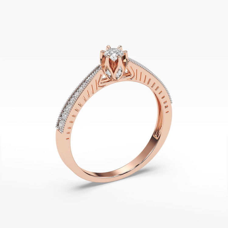 Pierścionek zaręczynowy z diamentami