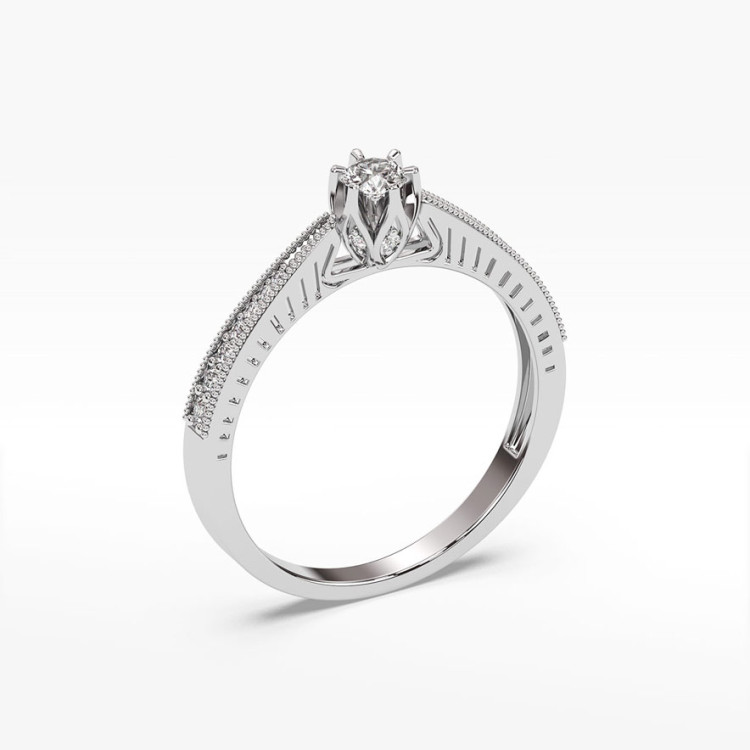 Pierścionek zaręczynowy z diamentami