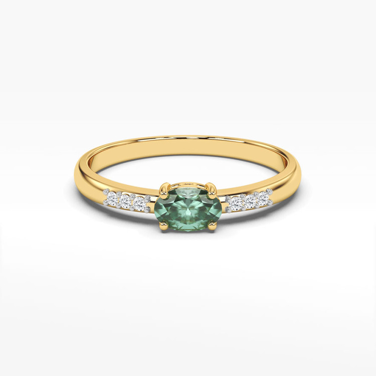 Pierścionek ze złota z szmaragdem