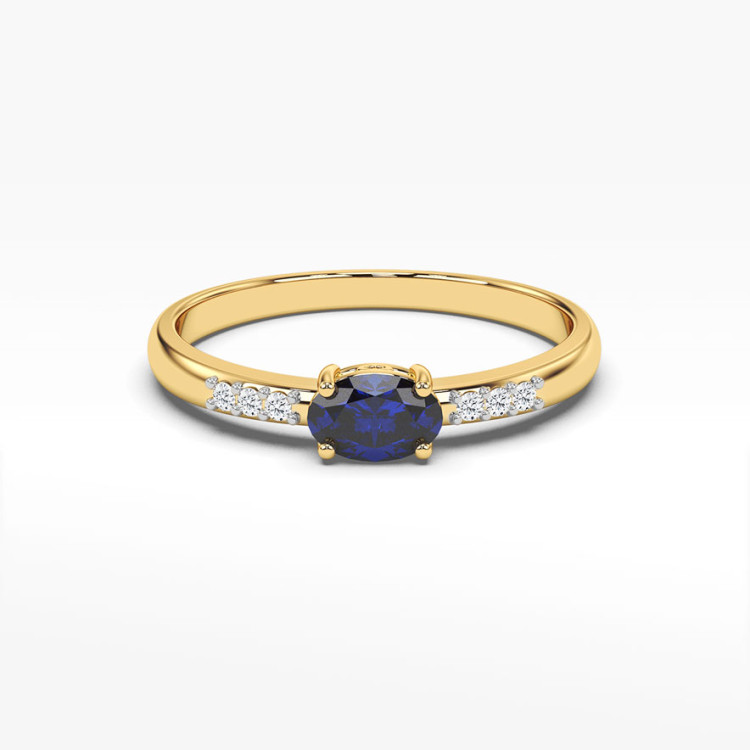 Pierścionek ze złota z szafirem