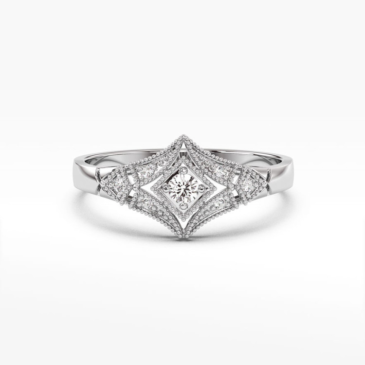 Złoty pierścionek z diamentami