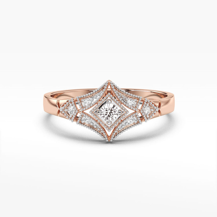 Złoty pierścionek z diamentami