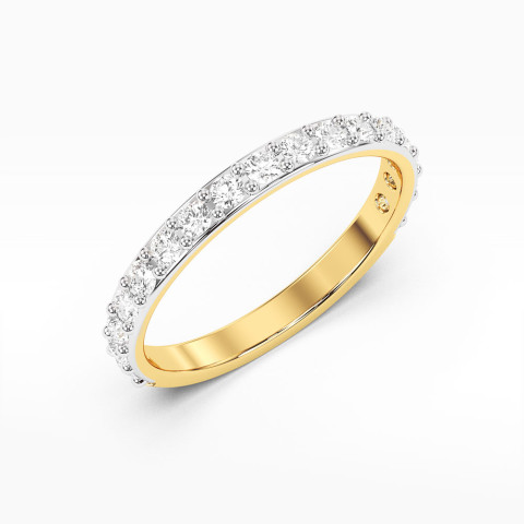 Pierścionek z żółtego złota z diamentami