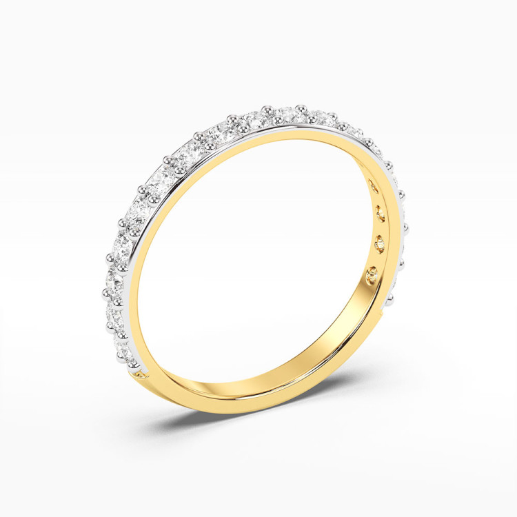 Pierścionek z żółtego złota z diamentami