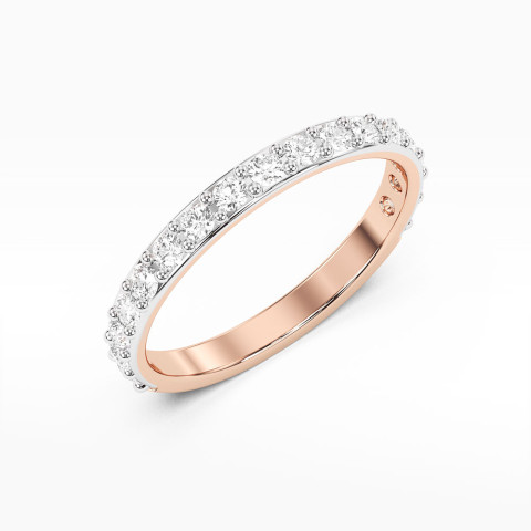 Pierścionek z różowego złota z diamentami