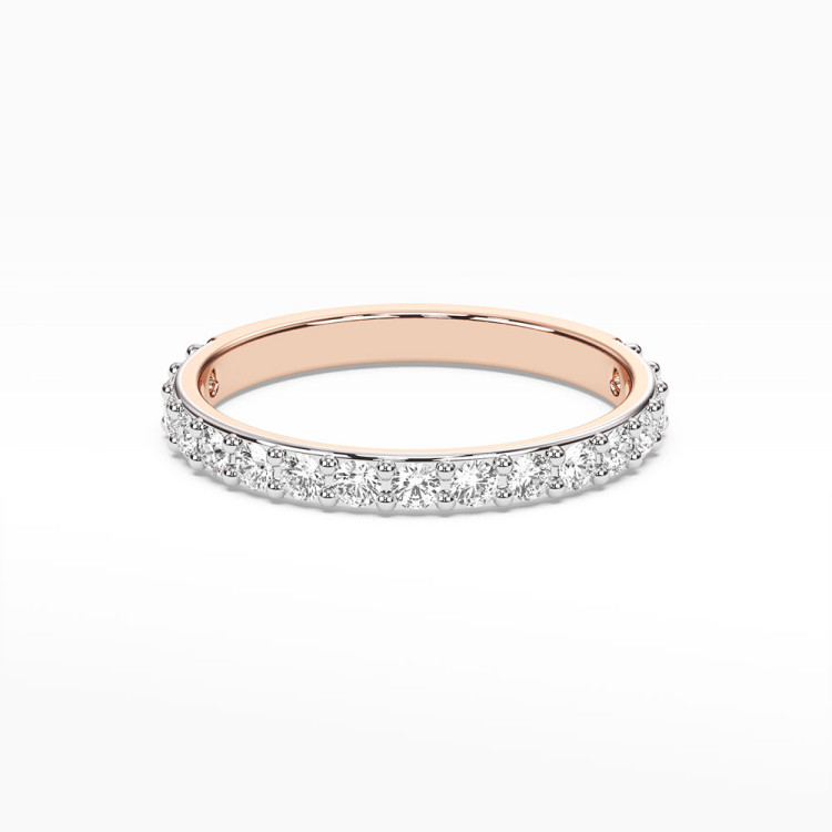 Pierścionek z różowego złota z diamentami