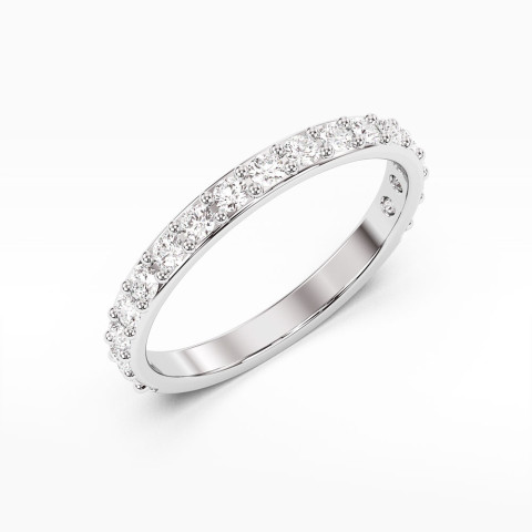 Pierścionek z białego złota z diamentami