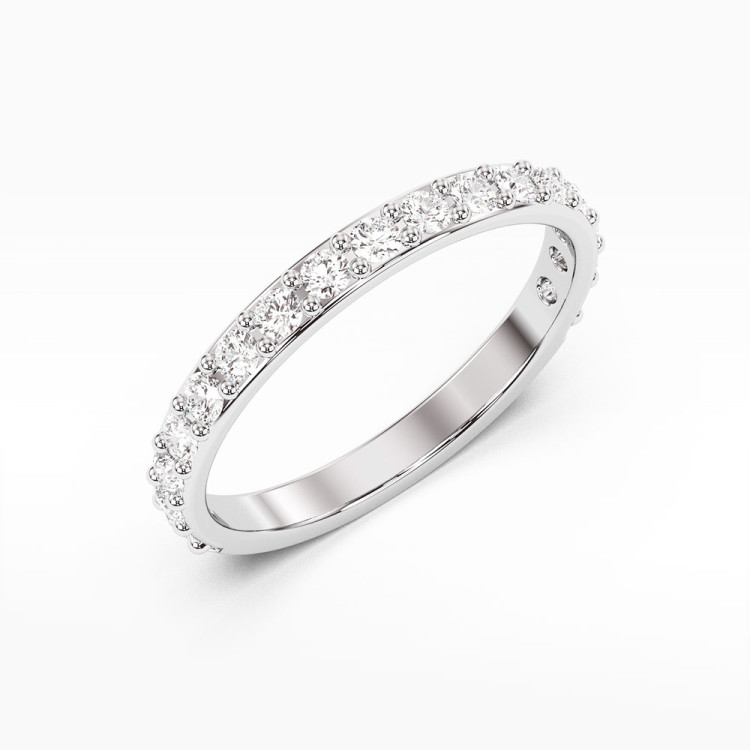 Pierścionek z białego złota z diamentami