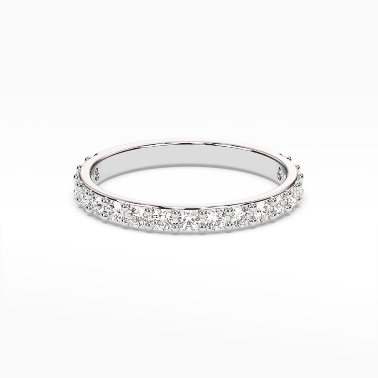 Pierścionek z białego złota z diamentami