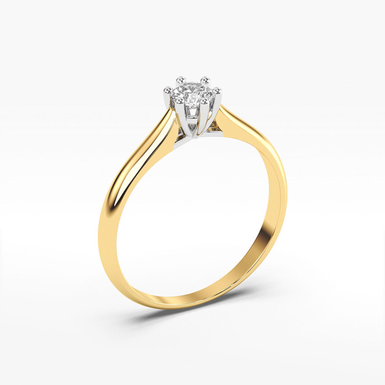 Pierścionek zaręczynowy z diamentem