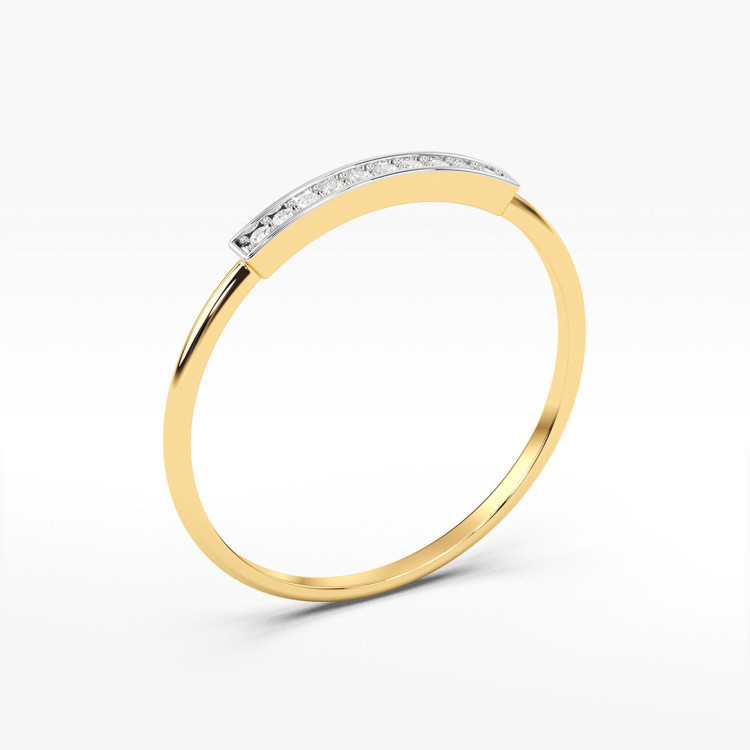 Pierścionek z żółtego złota z diamentami