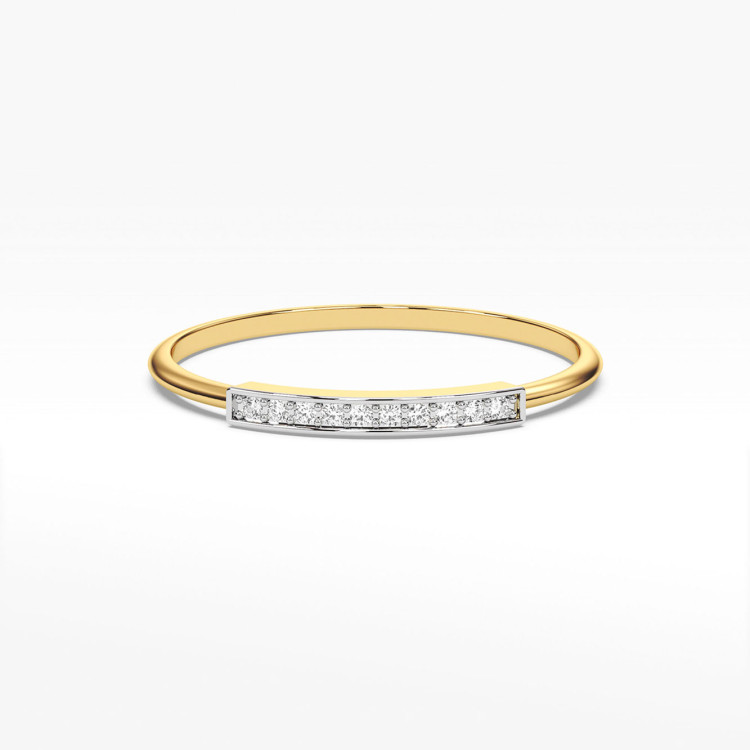 Pierścionek z żółtego złota z diamentami