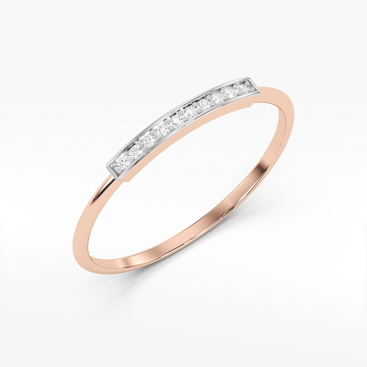 Pierścionek z białego złota z diamentami