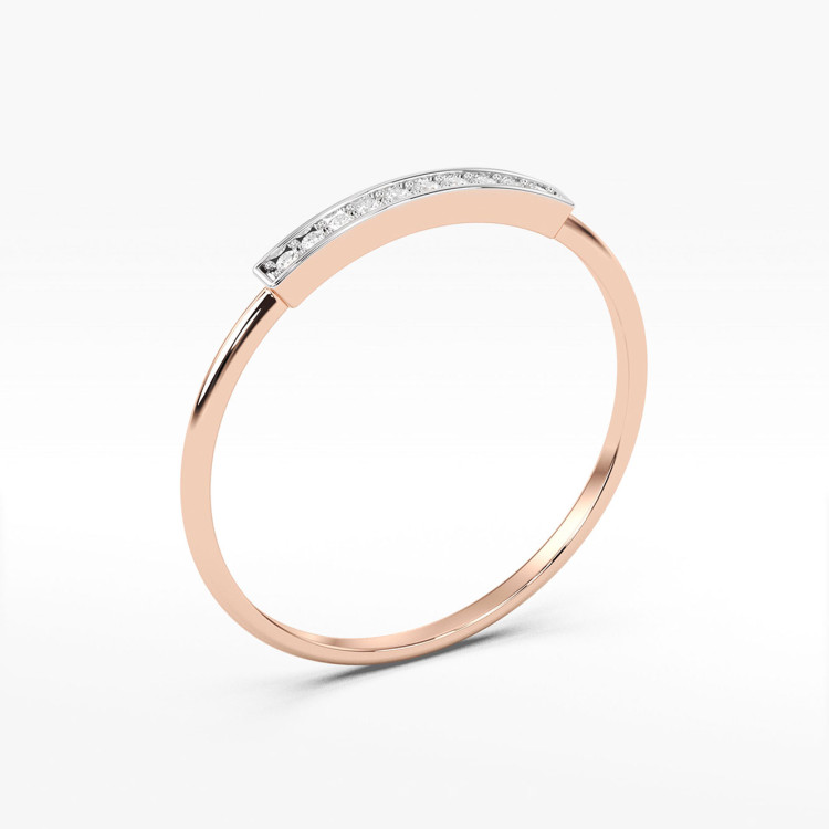 Pierścionek z białego złota z diamentami