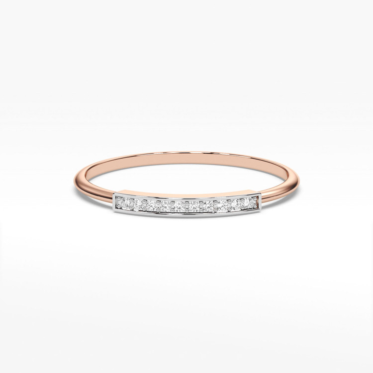 Pierścionek z białego złota z diamentami