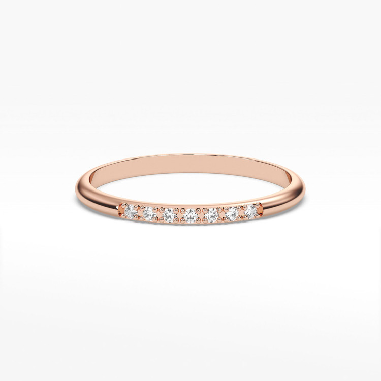 Pierścionek z różowego złota z diamentami