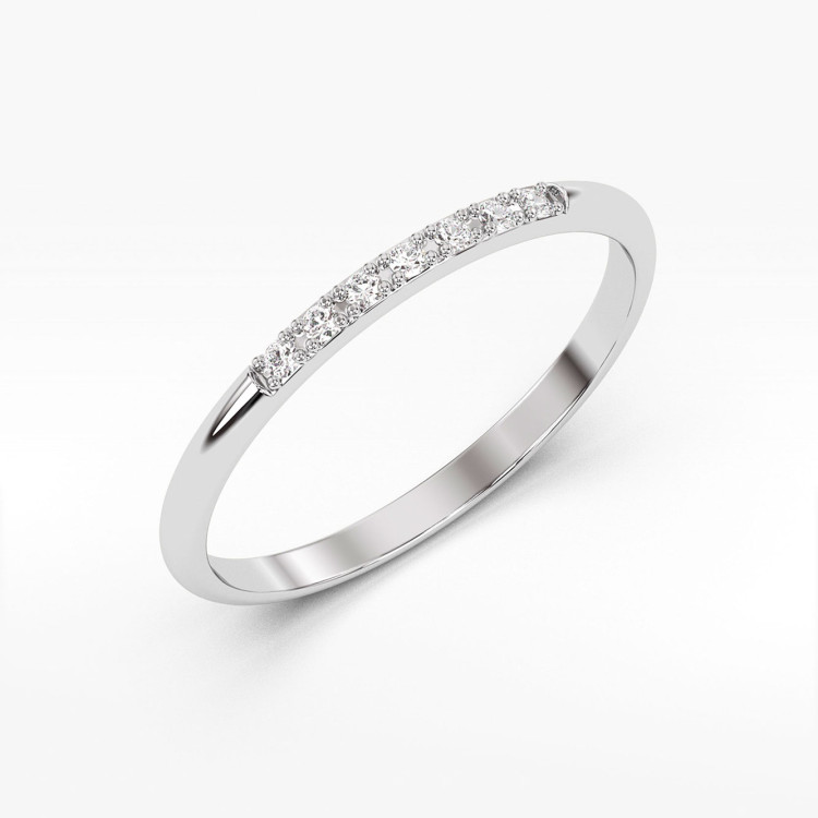 Pierścionek z białego złota z diamentami