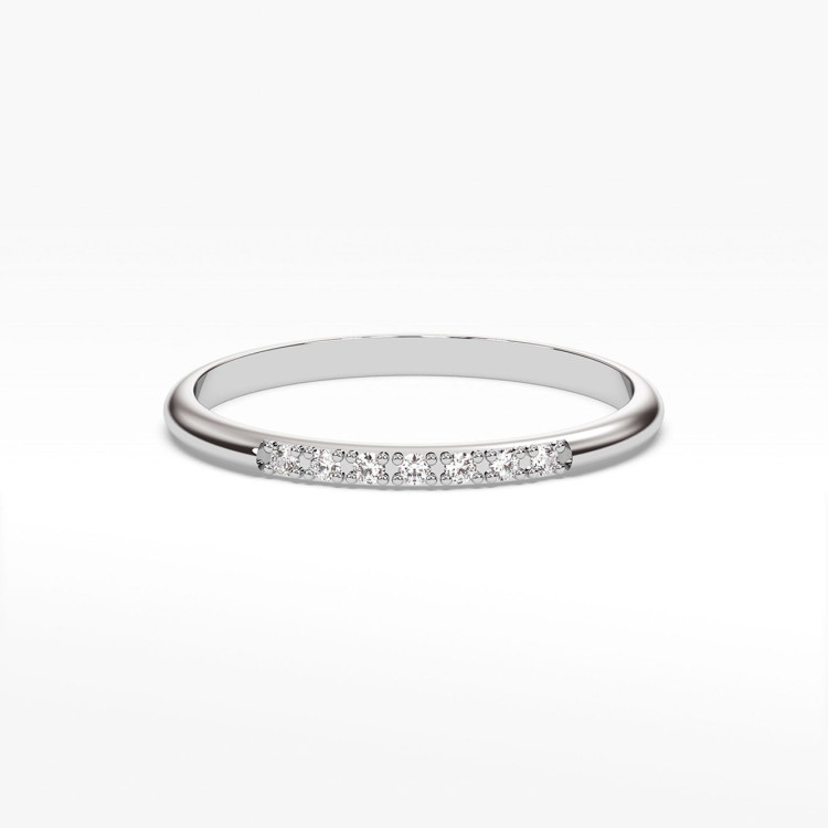 Pierścionek z białego złota z diamentami