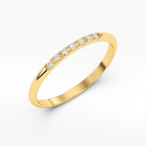 Pierścionek z żółtego złota z diamentami