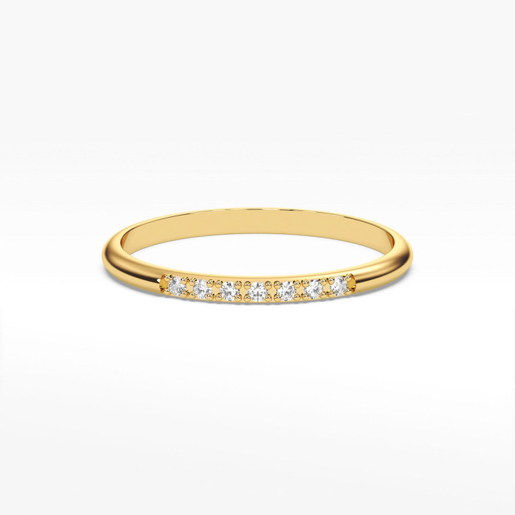 Pierścionek z żółtego złota z diamentami