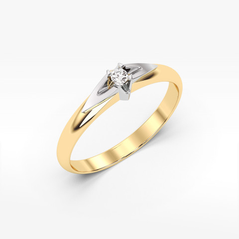 Pierścionek zaręczynowy z żółtego złota