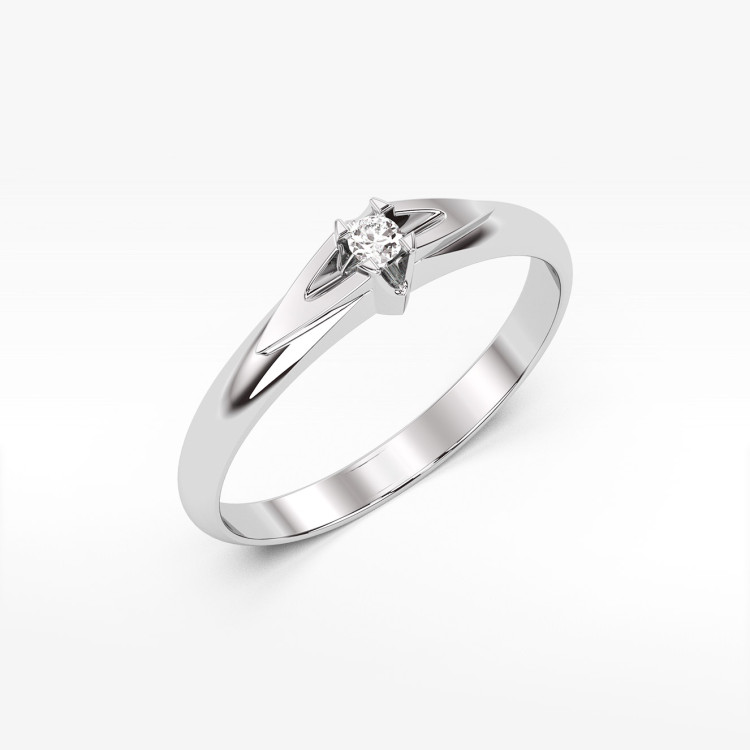 Pierścionek zaręczynowy z białego złota