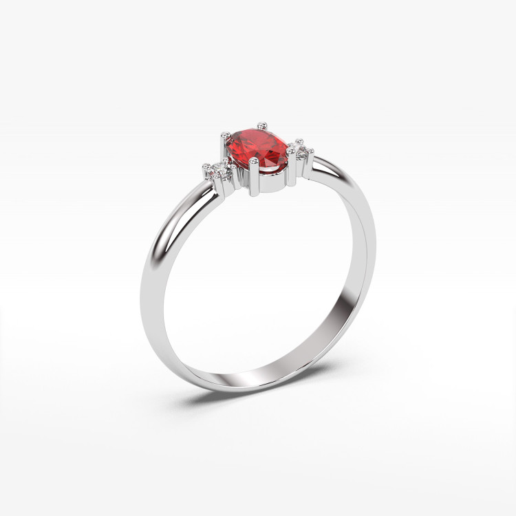 Pierścionek z rubinem