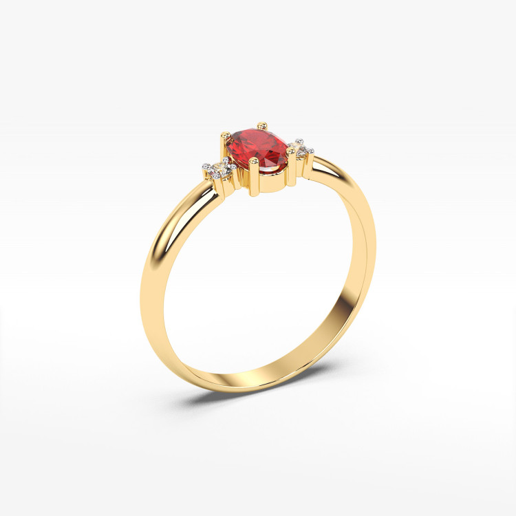 Pierścionek z rubinem