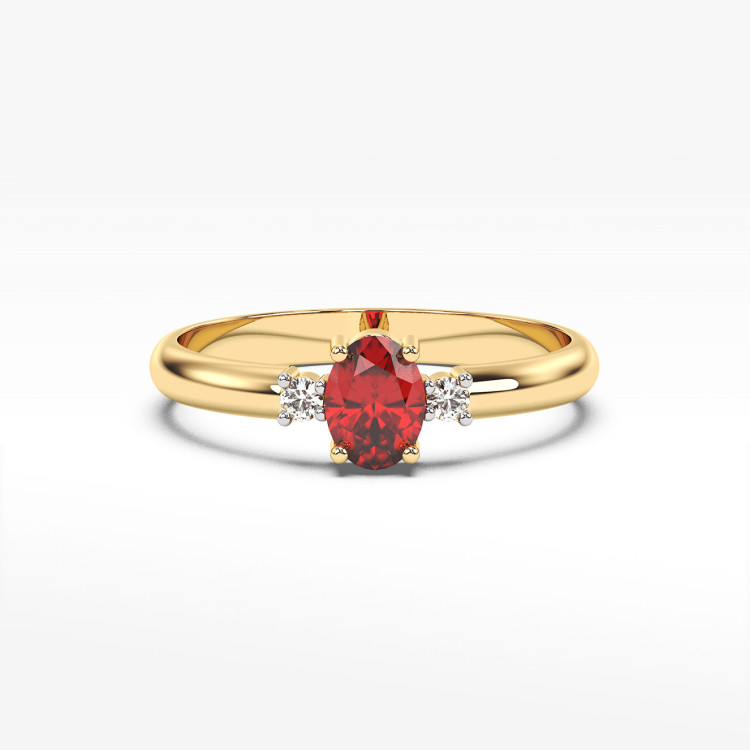 Pierścionek z rubinem