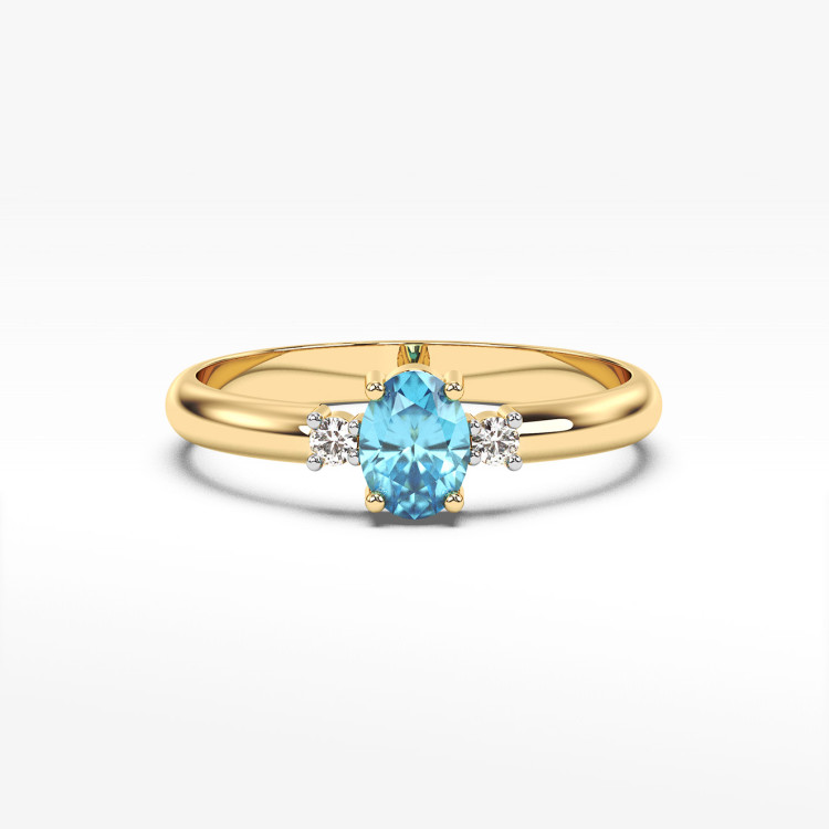 Pierścionek z topazem