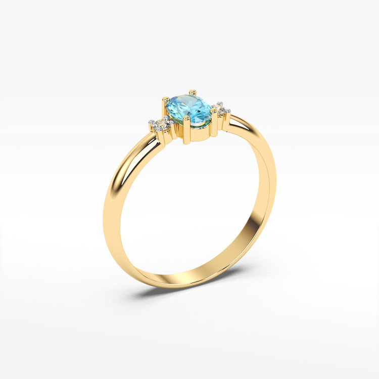 Pierścionek z topazem