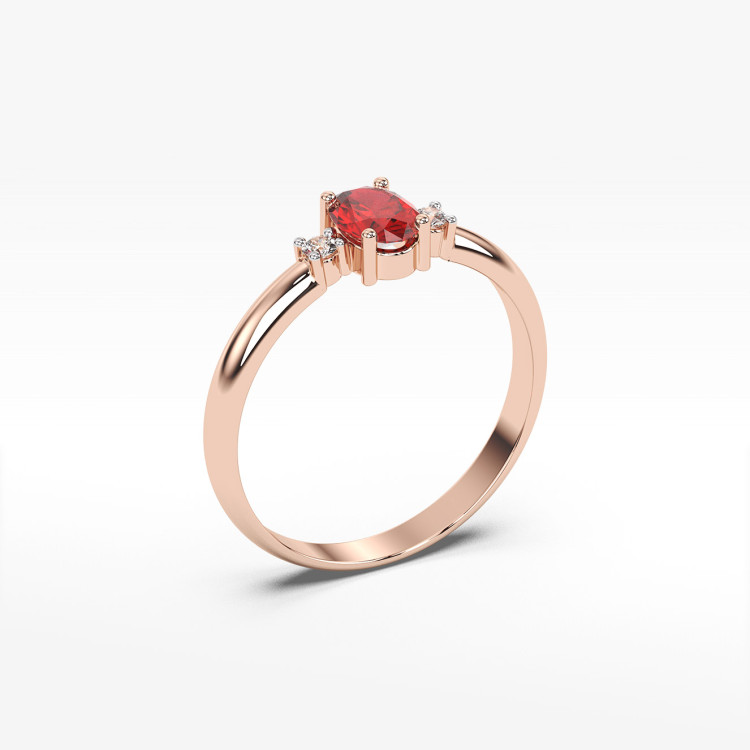 Pierścionek z rubinem