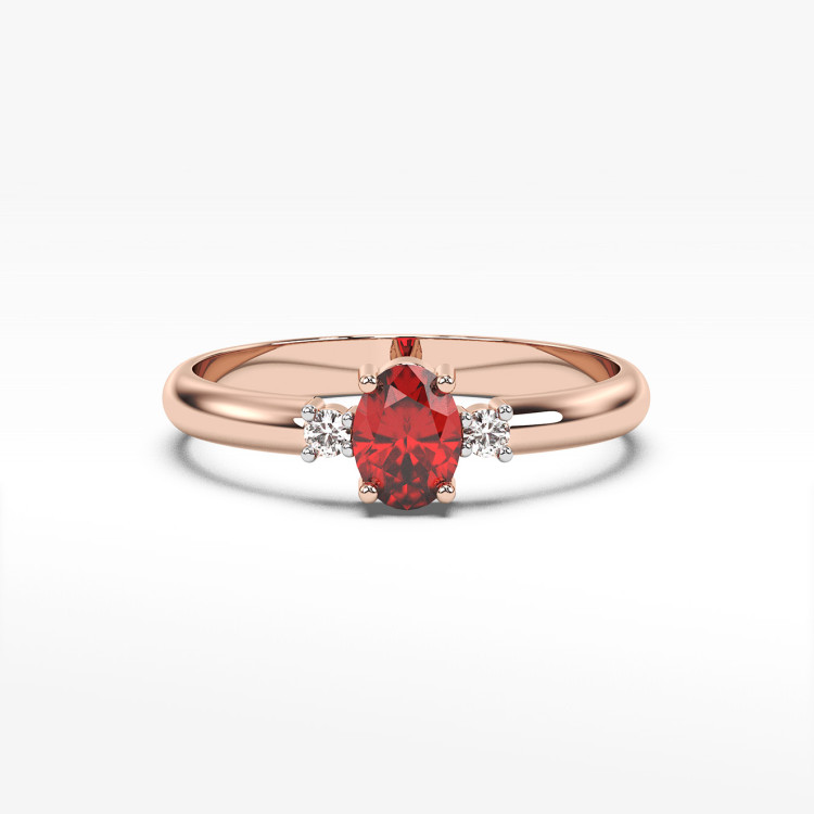 Pierścionek z rubinem