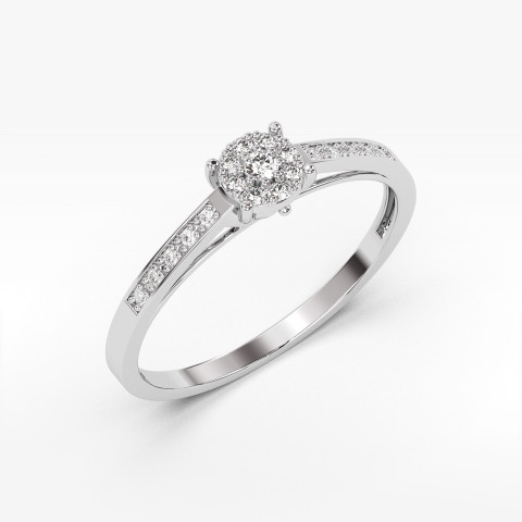 Złoty pierścionek z diamentami