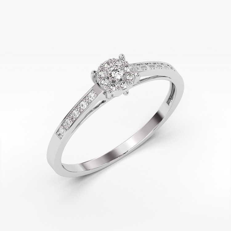 Złoty pierścionek z diamentami